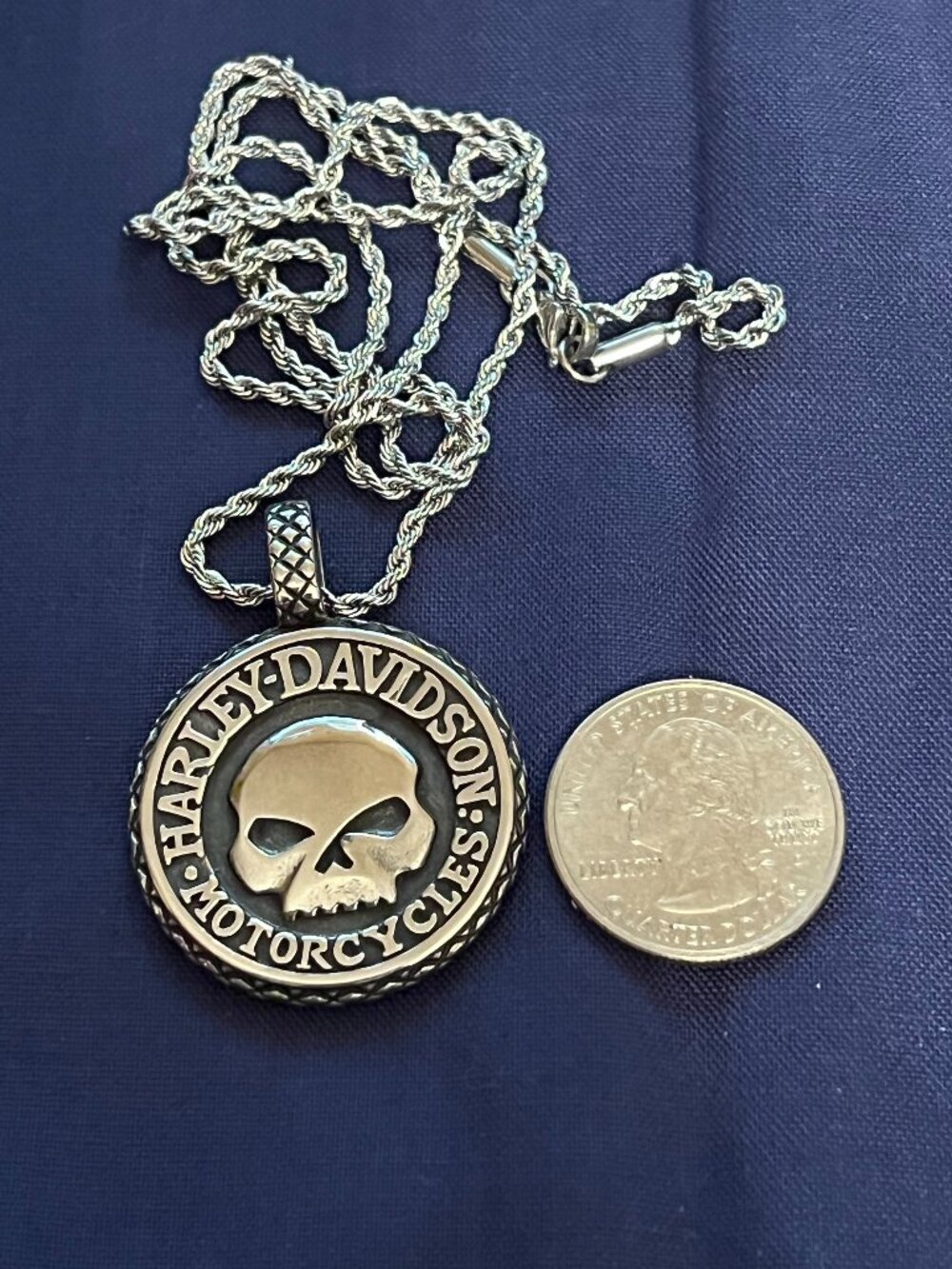 Harley-Davidson Willie G Skull Pendant Necklace (465)